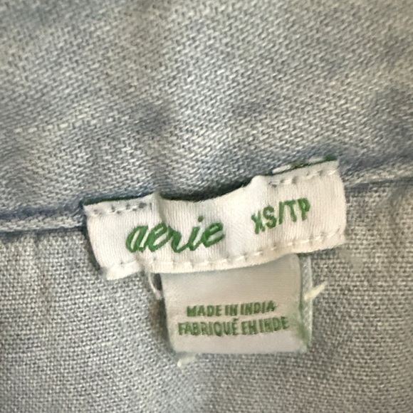 3/$10 Aerie Light Blue Button Down Shirt - Picture 3 of 7